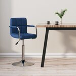 vidaXL Tabouret de bar Bleu Tissu