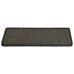 vidaXL Tapis d'escalier autocollants 15 Pièces 65x21x4 cm Anthracite
