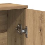 vidaXL Meuble de salle de bain avec porte-rouleau chêne artisanal