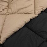 vidaXL Duvet d'hiver Noir et Taupe 200 x 135 cm Microfibre