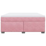 vidaXL Sommier à lattes de lit avec matelas Rose 180x200 cm Velours