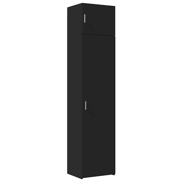 vidaXL Armoire de rangement mince noir 50x42 5x225cm bois d'ingénierie