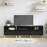 vidaXL Meuble TV Chêne noir 150 x 30 x 45 cm Bois d'ingénierie