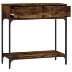 vidaXL Table console chêne fumé 75x34 5x75 cm bois d'ingénierie