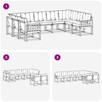 vidaXL Ensemble de canapés d'extérieur 9 pc Blanc et Beige