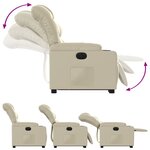 vidaXL Fauteuil inclinable électrique crème similicuir