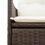 vidaXL Ensemble à manger de jardin et coussins 7 Pièces marron rotin