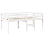 vidaXL Lit haut sans matelas blanc 75x190 cm bois de pin massif