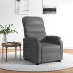 vidaXL Fauteuil de massage Anthracite Similicuir