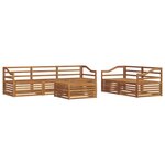 vidaXL Ensemble de canapés d'extérieur 6 pc Naturel