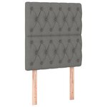 vidaXL Cadre de lit sans matelas gris foncé 80x200 cm tissu