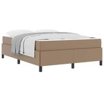 vidaXL Cadre de lit avec matelas Cappuccino 160 x 200 cm Faux cuir