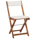 vidaXL Ensemble de bistro pliable 3 Pièces avec coussins Acacia solide