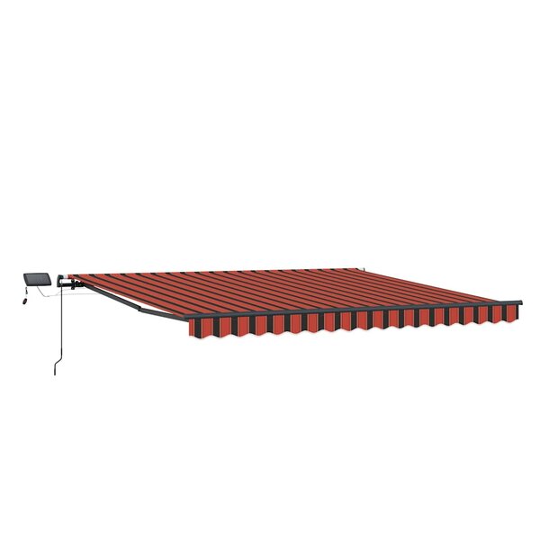 vidaXL Auvent Rétractable orange et marron 450 ×350 cm tissu