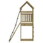 vidaXL Maisonnette de jeu avec mur d'escalade bois de pin imprégné