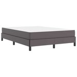 vidaXL Cadre de lit avec matelas Gris 140 x 200 cm tissu
