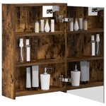 vidaXL Armoire Miroir de Salle de Bain Chêne fumé 43 x 16 x 62.5 cm