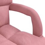 vidaXL Fauteuil de sol ajustable Rose Velours