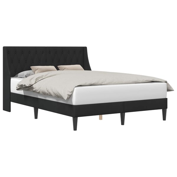 vidaXL Cadre de lit avec tête de lit Noir 120 x 190 cm Velours