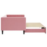 vidaXL Lit de jour avec gigogne sans matelas rose 90x200 cm
