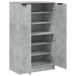 vidaXL Armoire à chaussures Gris béton 59x35x100 5 cm Bois d'ingénierie