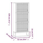 vidaXL Armoire à chaussures blanc 52x25x120 cm bois d'ingénierie