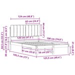 vidaXL Cadre de lit avec tête de lit rembourrée Gris clair