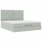 VidaXL Cadre de lit ottoman et matelas gris clair 160x200cm velours