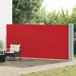 vidaXL Auvent latéral rétractable de patio 170x1200 cm Rouge