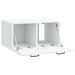 vidaXL Meuble TV mural Blanc 59 5 x 41 x 30 cm Bois d'ingénierie