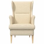 vidaXL fauteuil Crème tissu