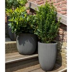 Capi Vase élégant Groove 46x58 cm Anthracite