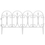 vidaXL Bordures de pelouse 17 Pièces Blanc 10 m PP