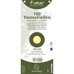 Paquet de 100 Fiches Intercalaire 105x240 Recyclées 2 trous Jaune x 12 EXACOMPTA