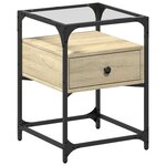 vidaXL Tables de chevet 2 Pièces chêne sonoma 40x40x55 cm bois ingénierie