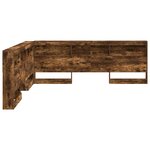 vidaXL Tête de lit de rangement Chêne fumé 180 cm Bois d'ingénierie