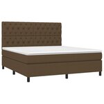 vidaXL Sommier à lattes de lit avec matelas Marron foncé 160x200 cm