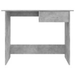 Bureau table poste de travail meuble d'ordinateur informatique étude 100 x 50 x 76 cm bois d’ingénierie gris 02_0023827