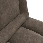 vidaXL Fauteuil de sol ajustable Gris foncé Tissu
