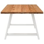 vidaXL Table à manger marron clair bois de chêne massif rectangulaire