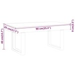 vidaXL Table basse Gris et noir 90x45x40 cm MDF et fer