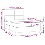 vidaXL Sommier à lattes de lit avec matelas Noir 140x190 cm Similicuir