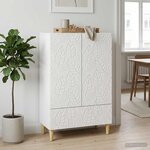 vidaXL Buffet Blanc brillant 66 x 34 5 x 95 cm Bois d'ingénierie