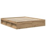 vidaXL Cadre de lit sans matelas chêne artisanal 180x200 cm