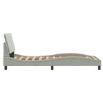 vidaXL Cadre de lit sans matelas Hanko gris clair 80x200 cm velours