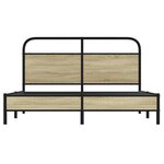 vidaXL Cadre de lit sans matelas 160x200 cm chêne sonoma