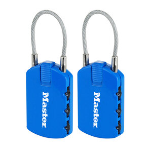 Pack de 2 Cadenas à Combinaison avec Etiquette Adresse  Couleur Aléatoire  6 5 x 3 x 1 1 cm