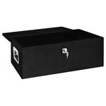 vidaXL Boîte de rangement Noir 80x39x30 cm Aluminium