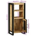 vidaXL Cabinet de salle de bain 40x30x90 cm Bois Massif Brut en Manguier