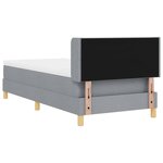 vidaXL Lit avec sommier tapissier et matelas gris clair  90 x 200 cm  tissu.